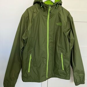 North face rain jacket green